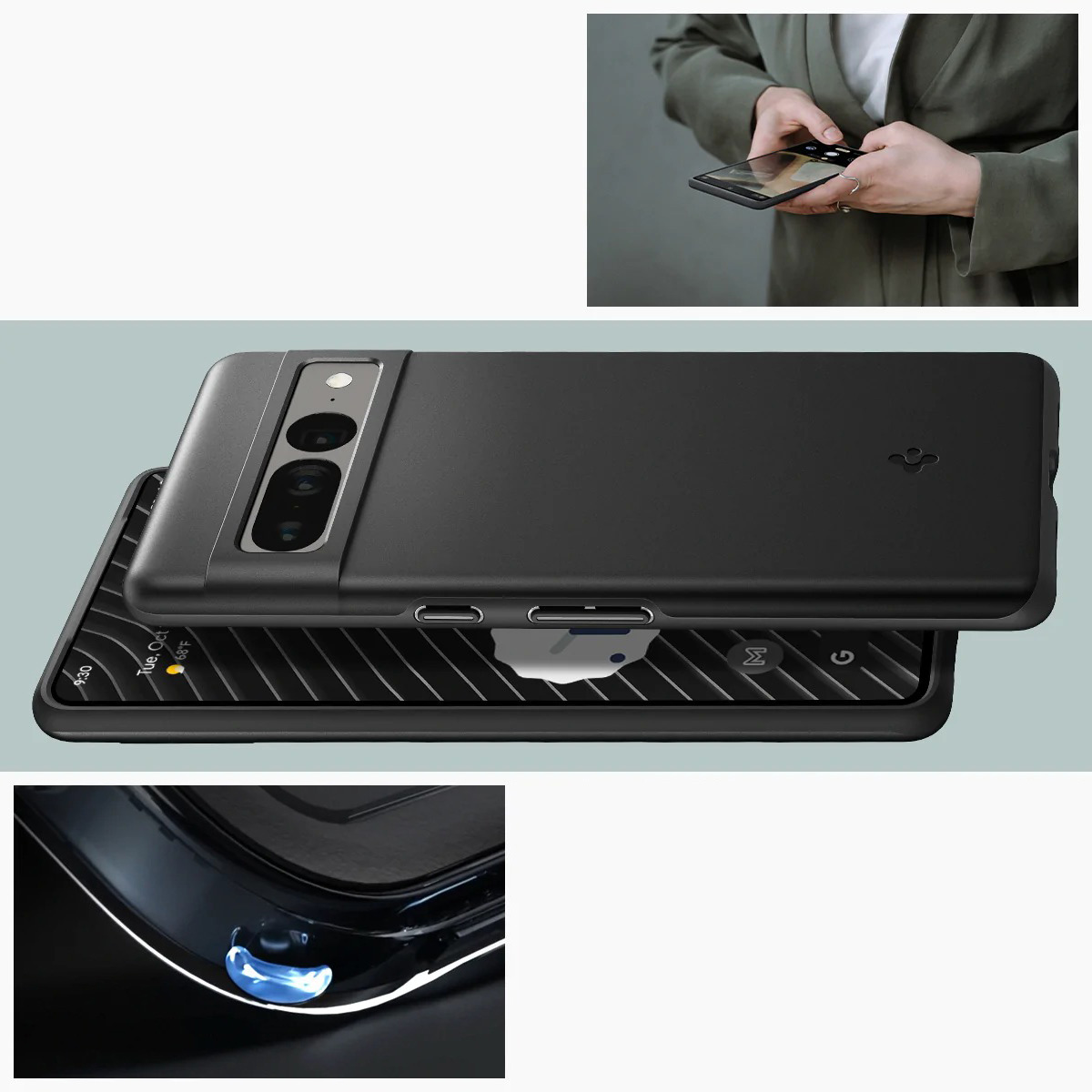 Cienkie i lekkie etui Spigen Thin Fit do Pixel 7 Pro